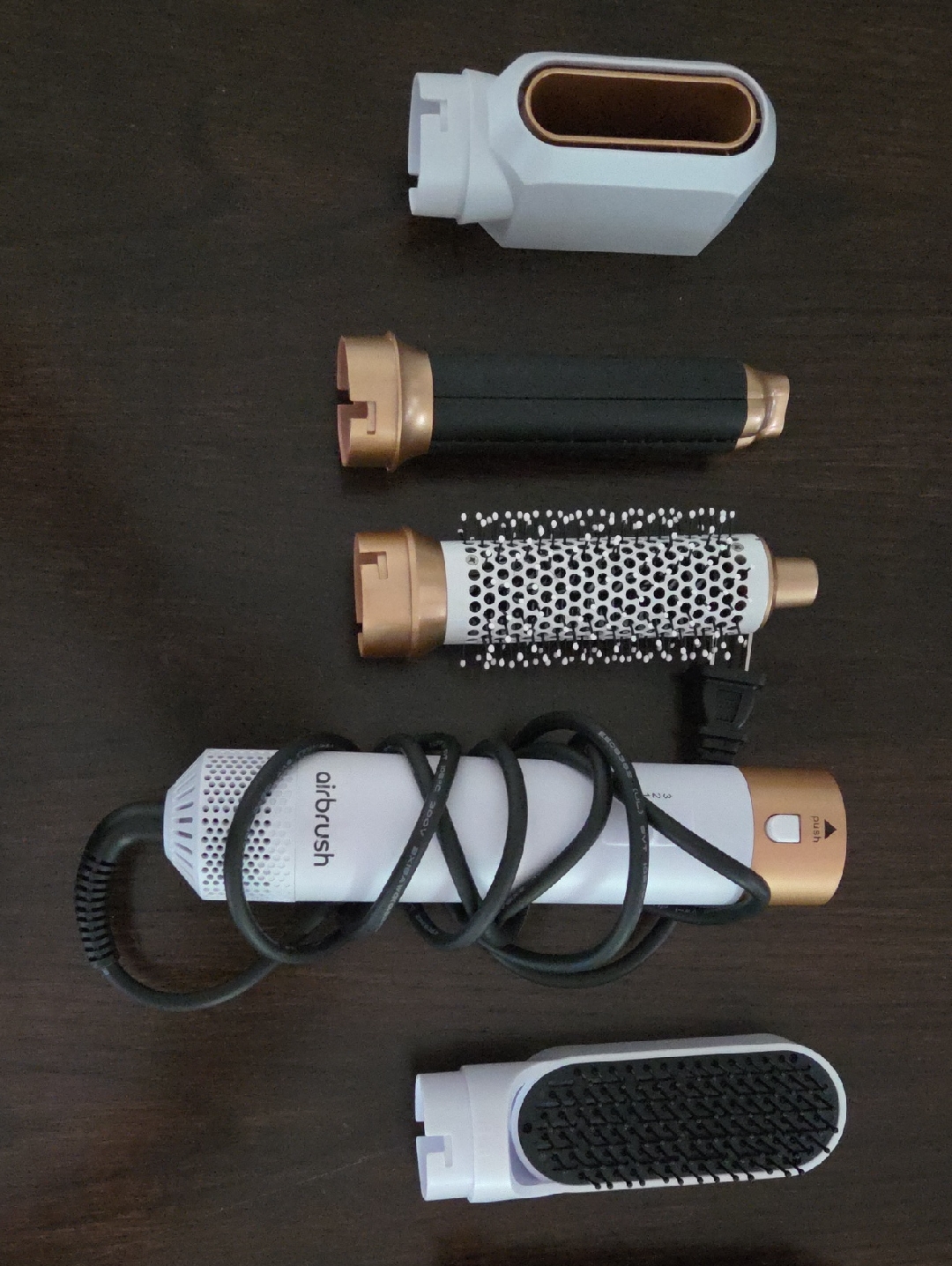 Airbrush Hot Air Styling Brush With Rose Gold Accents